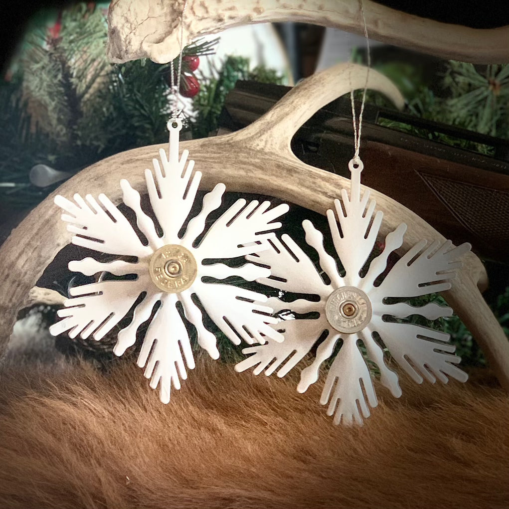 Snowflake Shotgun Shell Christmas Ornament