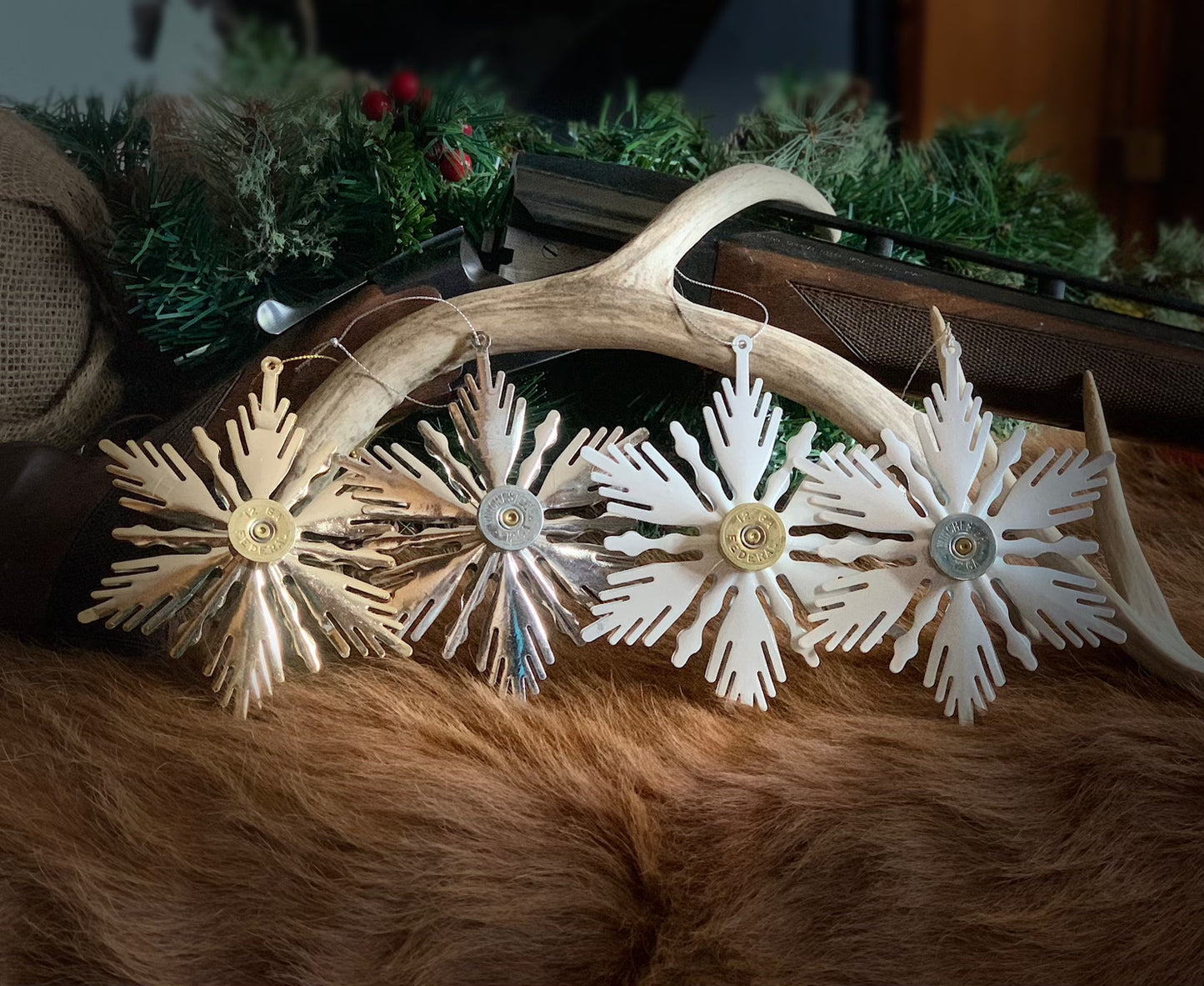 Snowflake Shotgun Shell Christmas Ornament