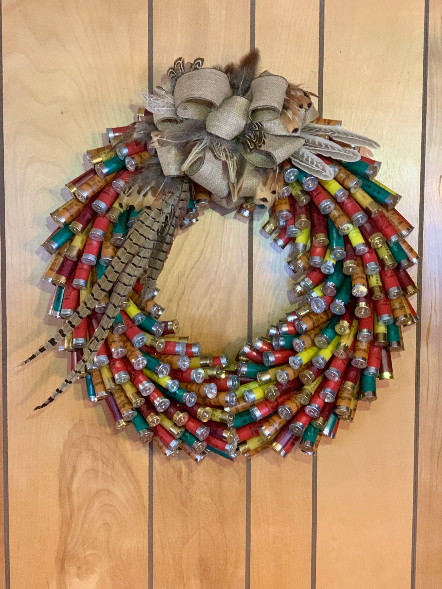 Extra Large Fall Wreath with Pheasant Feathers