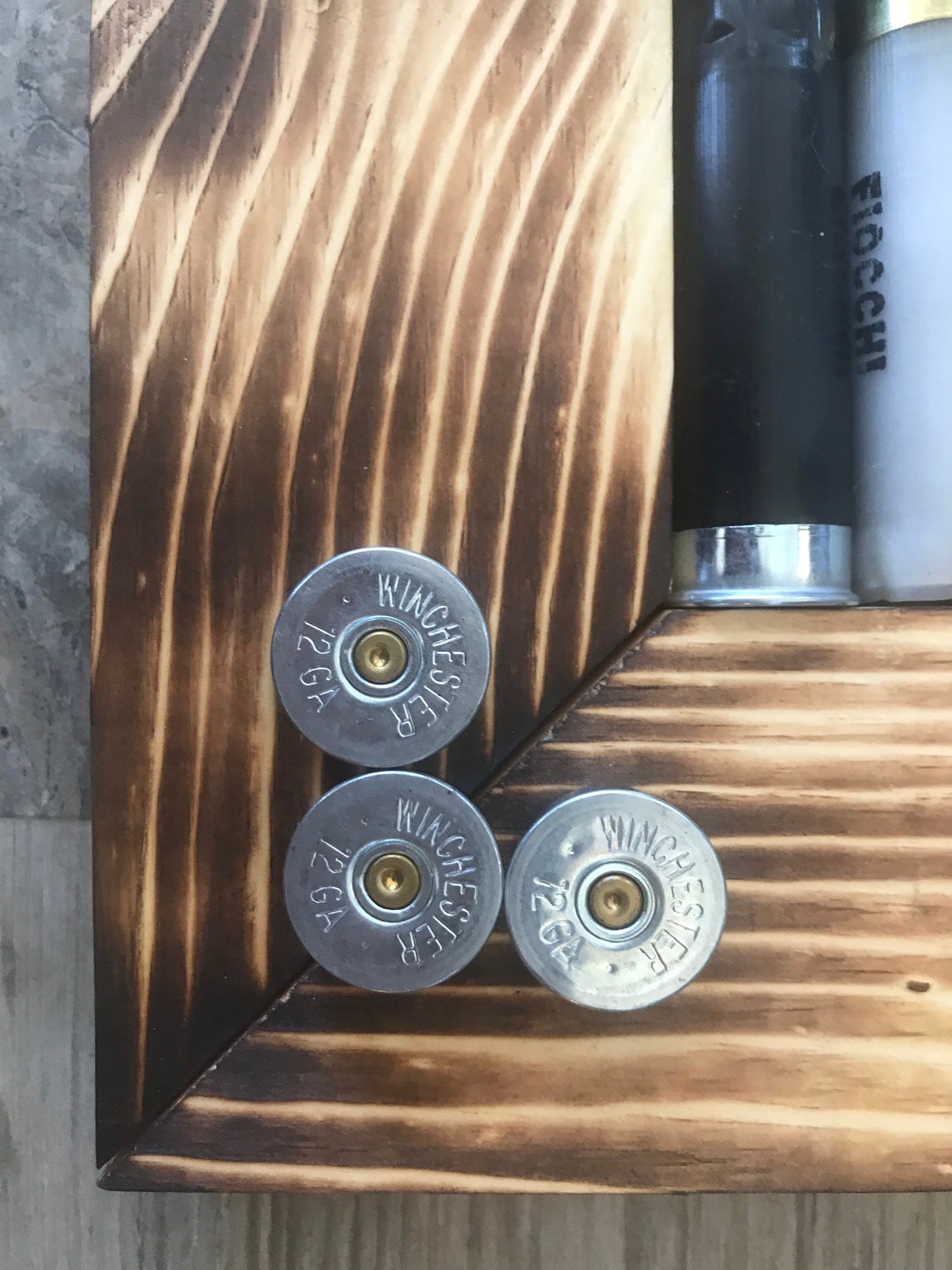 Thin line American flag with 12 gauge shells
