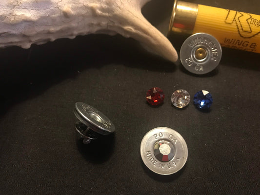 20 gauge shotgun hat pin, lapel pin