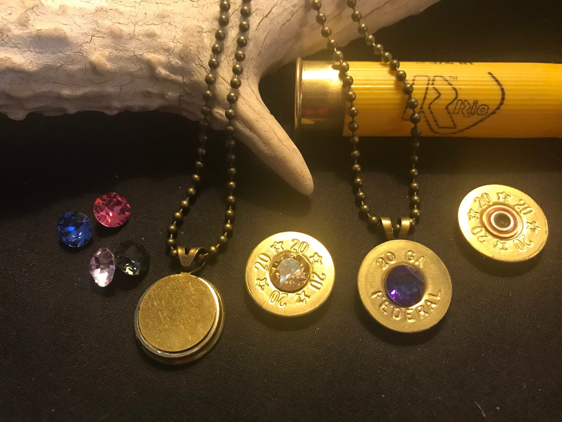 20 gauge shotgun shell slice necklace
