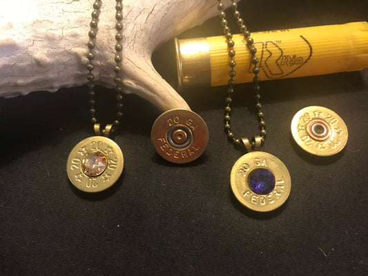 20 gauge shotgun shell slice necklace