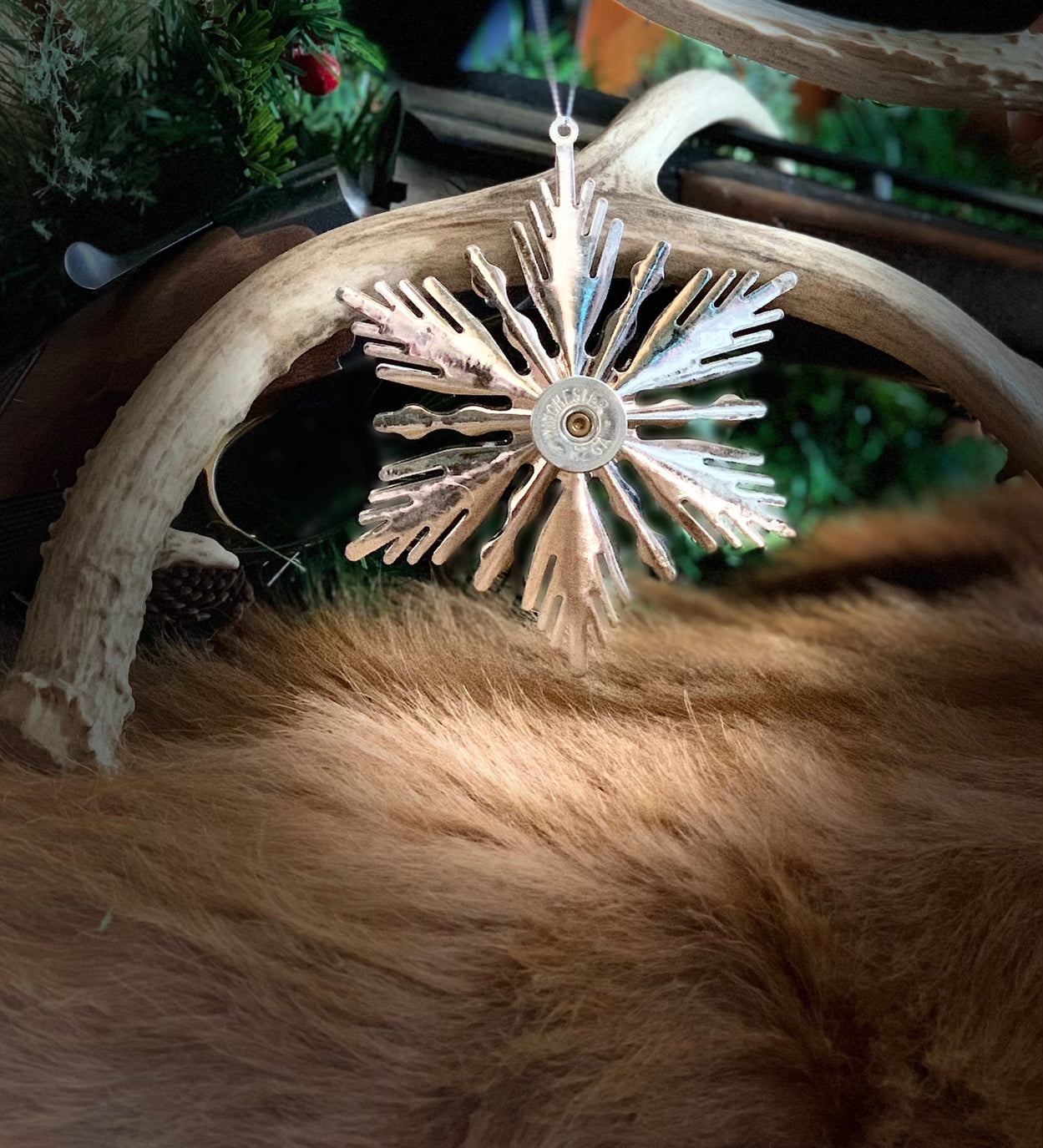 Snowflake Shotgun Shell Christmas Ornament