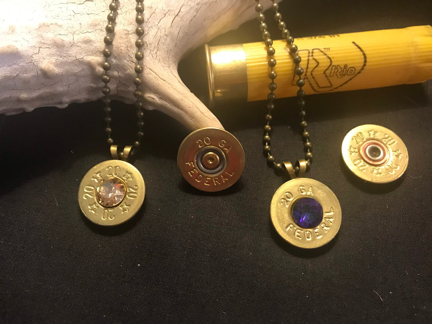 20 gauge shotgun shell slice necklace