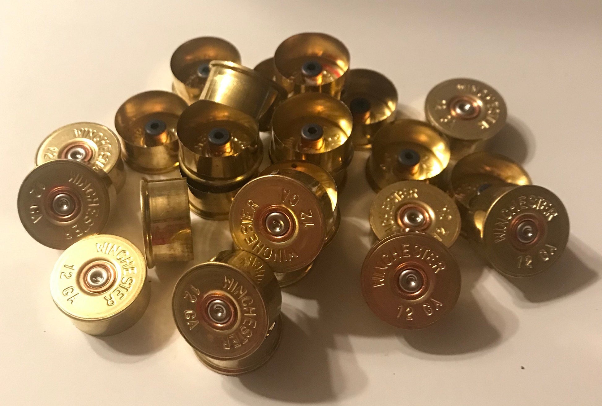 50 qty - 12 gauge Shotgun Shell end cap Head Stamp
