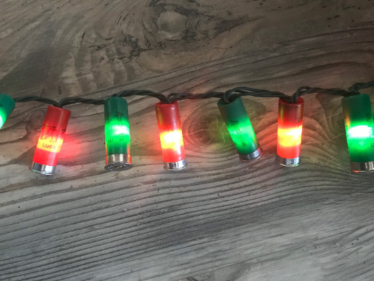 100 count 12 gauge shotgun shell lights with Green Wire